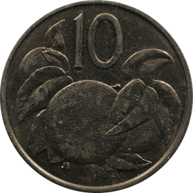10 centow 1992 wyspy cooka b